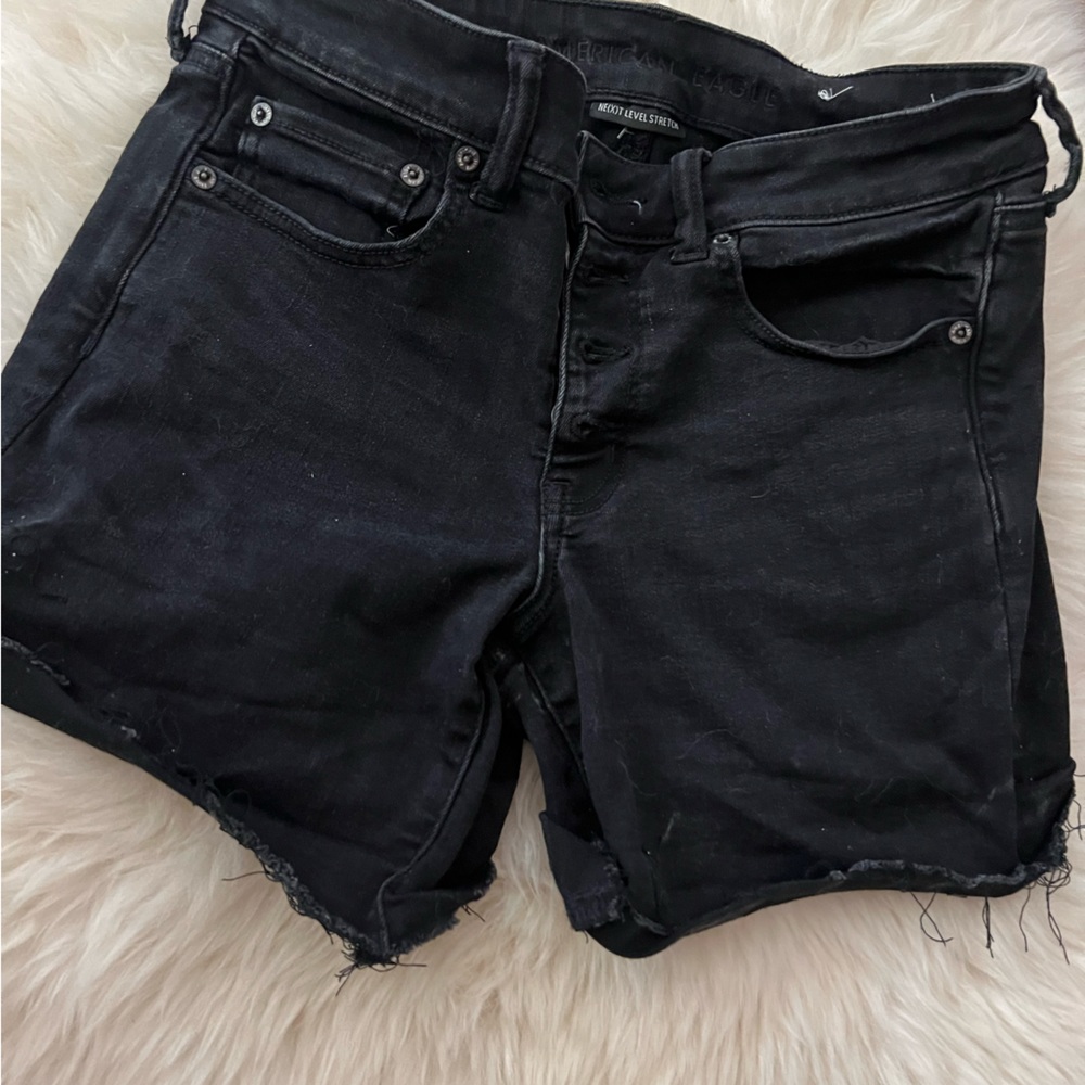Black long jean shorts never worn